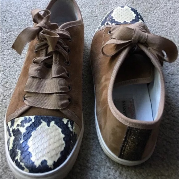 lanvin python sneakers